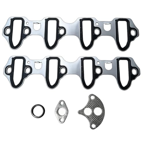 Image of Intake Manifold Gasket Ms92211 Ms18007 Ms4657 Ms16340 Compatible with Tahoe 00-03 5.3l 4.8l Silverado /Sierra 01-03 6.0L Silverado /Sierra /Yukon XL /Suburban /Avalanche 1500 02 03 5.3L, Aluminum