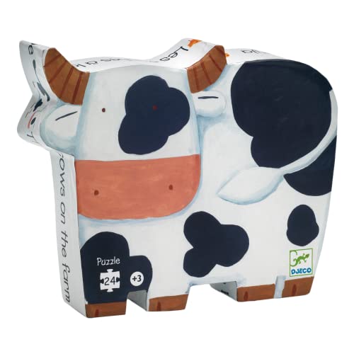 DJECO DJ07205 - - Puzzle - Vacas Constitución - Puzzle Silueta Las Vacas, Juguete Puzzle A Partir de 4 años