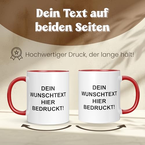 LIEBTASTISCH Personalisierte Tasse – Tasse mit Namen – Spülmaschinen- & Mikrowellengeeignet – In Deutschland bedruckt – 330 ml… – Ansicht 2