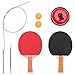 TOYANDONA Entraîneur de Tennis de Table Arbre Élastique Équipement Mobile Balles de Ping-Pong Pagaies Ensemble pour Auto-Formation Loisirs Décompression Enfant Intérieur Extérieur Jouer Rouge