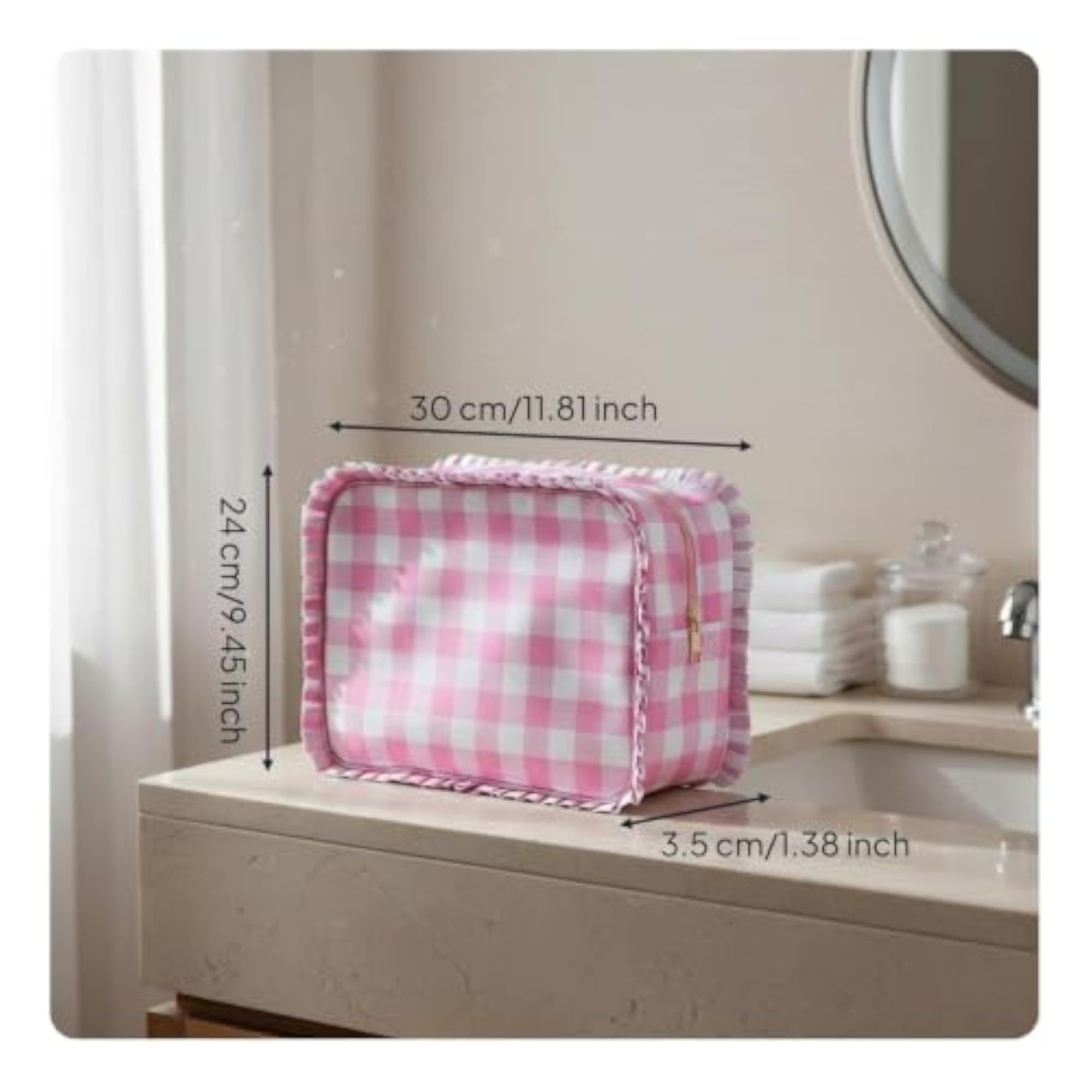 4 Pieces Travel Cosmetic Bag Set, Lightweight Makeup Organiser