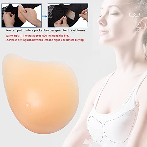 Maxtara Silicone Breast Form Women Mastectomy Prosthesis Bra Insert Pad 1 Piece Right Side B Cup 300G/Piece #TOP3