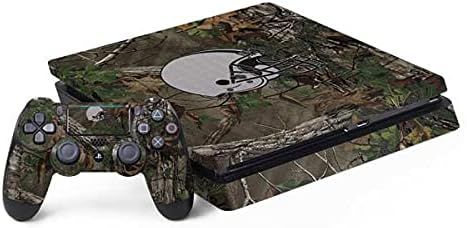 Skinit Decal Gaming Skin Compatible with PS4 Slim Bundle - Officially Licensed NFL Cleveland Browns Realtree Xtra Green Camo Design