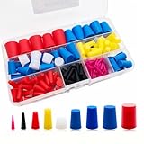 Silikonstopfen-Set, konische Silikonstopfen, 1/16 Zoll bis 3/4 Zoll, hochtemperaturbeständige Lochstopfen für industrielle Pulverlackierung, 140 Stück