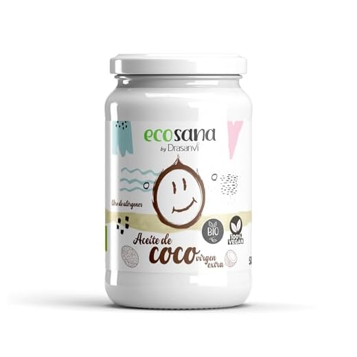 ECOSANA ACEITE DE COCO VIRGEN EXTRA CERTIFICADO BIO by DRASANVI - VEGANO - SIN GLUTEN - 500ml
