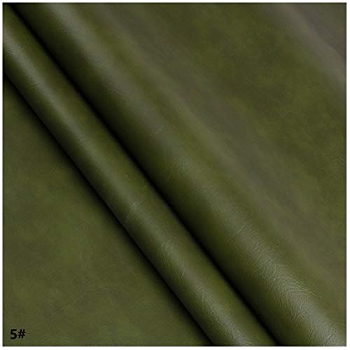 Yimihua Kunstleder Kunstleder Stoff 138x100cm, Kunstleder Soft Feel Material, Polster Strukturiertes Material, Verkauft von The Meter - Dunkelgrün Cover