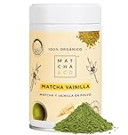 Matcha & CO | Té Matcha Original con Vainilla (80g) | Té Verde en Polvo Japonés Sabor Vainilla | Sin Edulcorantes, Azúcares ni GMO