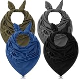 4 Pcs Cooling Bandana for Men Women Wicking Bandanas Scarfs Sun Protective Cools Instantly When Wet Breathable Face(Vivid Color, Classic)
