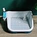 SJJALAKAJA Small Dog Pet Toilet Portable Drawer Dogs Potty Removable Design Dog Litter Tray with Pee Pads to Use Guiding Columns to Spot Toilet Easy to Clean Ventilation on Both Sides(Gray)