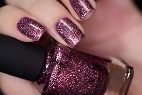 Image of ILNP No Promises - Dark Amaranth Pink Holographic Nail Polish
