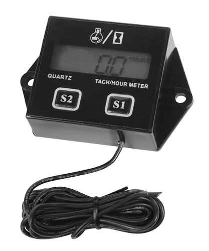 UNLRAE Small Engine Tachometer,Car Accessories Motorcycle Tachometer,Waterproof Tachometers Inductive Tacho Gauge,Used in Motorcycles,ATVs,Boats,Outboard Engines,Lawn Mowers,UTVs,Snowmobiles