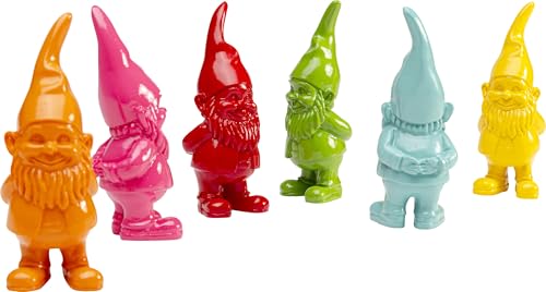 Kare Design Deko Figur Zwerg (6/TLG.), Mehrfarbig, Deko Objekt, Wohnaccessoires, Zwergen Motiv, 11x4x4 cm (H/B/T)