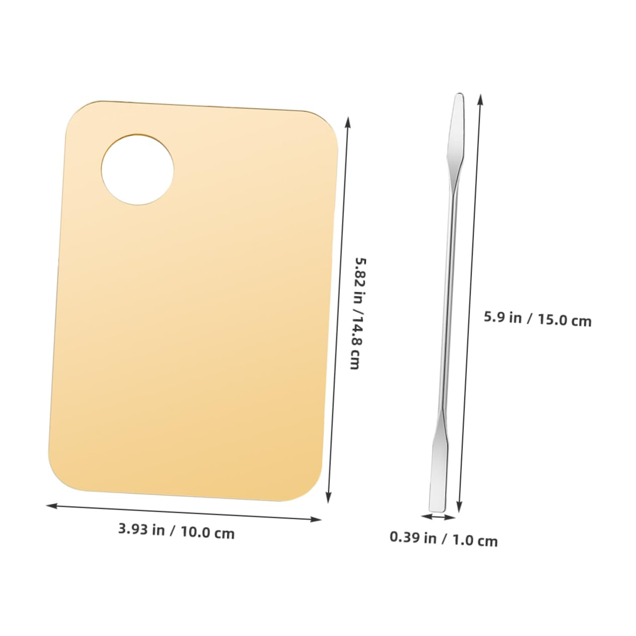 Healeved Complete Makeup Palette Kit 6pcs Blending Tray Spatulas Essential for Cosmetics