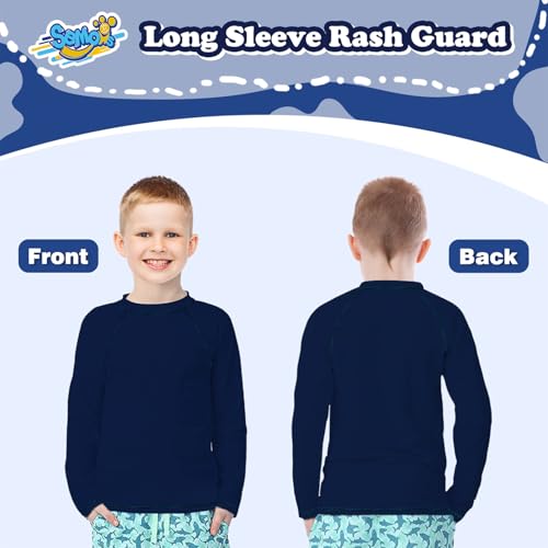 Boys' Rash Guard Long Sleeve UPF 50 Sun Shirts for Toddler Kids Rashguard Water Swimming3