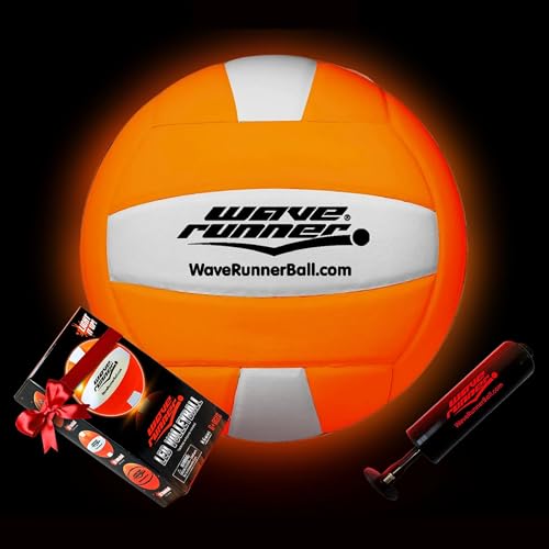 Wave Runner LED Light Up Volleyball - Glow in The Dark Volley Ball - Volleyball Gifts for Teen Girls | Beach Sports and Outdoors Gear Stuff Accessories Ideas for Kids Teens Ages 8 9 10 11 12 13 14 15