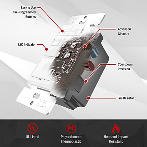 Image of ENERLITES 12-Hour Neutral Timer Switch for Patio, Path, Porch Lights