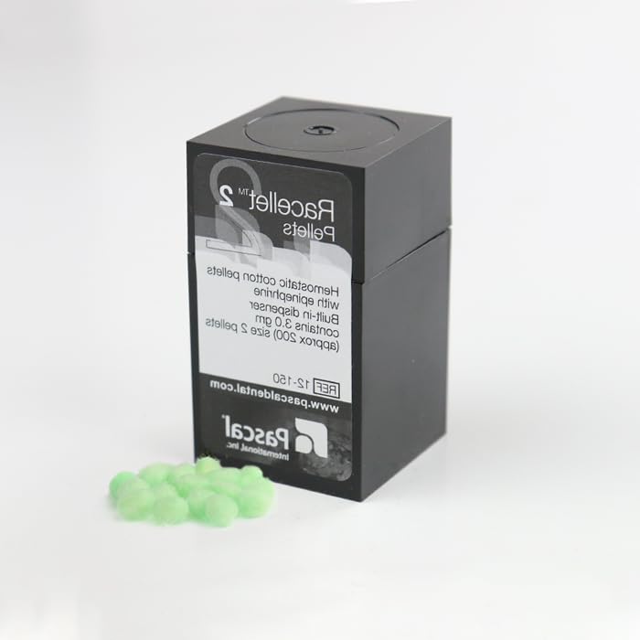Pascal 12-150 Racellets Hemostatic Pellets #2 Cotton Green 200/Box