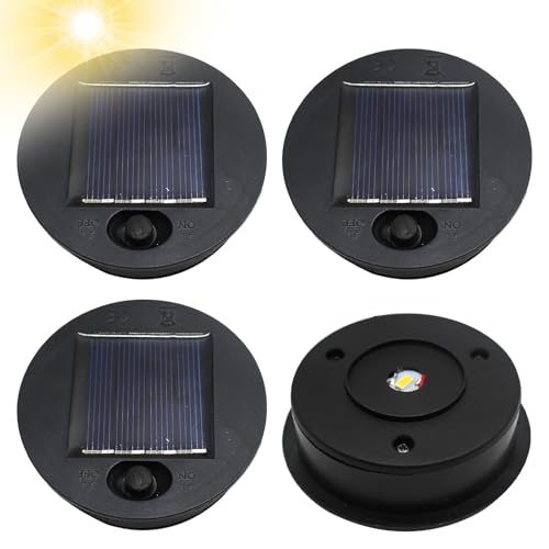 HUIKUANGEU Lampada Solare di Ricambio,4 Pezzi Parti di Ricambio Lampada Solare 7cm,Luci Solari di Ricambio,Ricambio per Luci Solari,Pannello Solare di Ricambio,per Esterni Lanterne Da Giardino Patio