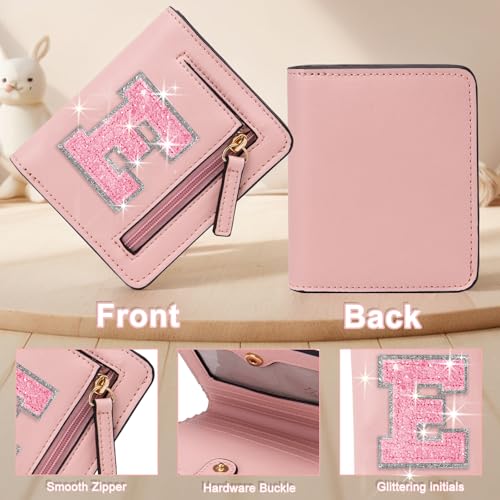 Image of Birthday Gifts for Teen Girl Kids Wallet Girl Wallets Small Initial Rfid Wallet Teen Girls Gift Preppy Stuff for Girls Pink E