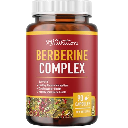 Berberine HCL Supplement | 1000mg | High Potency | Support Glucose Metabolism & Cardiovascular Health | 500mg Per Capsule | With Bitter Melon | Non-GMO, Third-Party Tested | 90 Ct. (45-Day Supply)