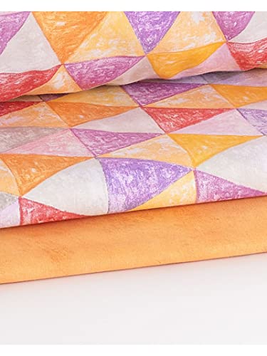 Parure de lit simple Triangoli drap housse motif imprimé géométrique