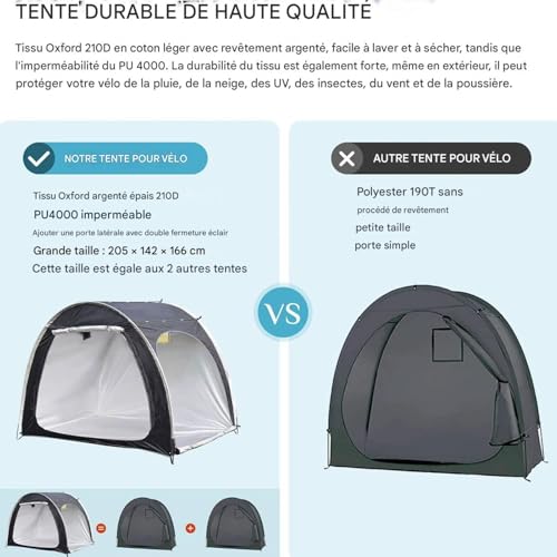 Rangement de vélos extérieurs et abri étanche pour moto - 6