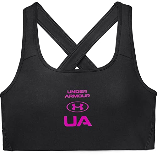 Soutien-gorge graphique croisé dans le dos Femme Under Armour noir pour sport et fitness