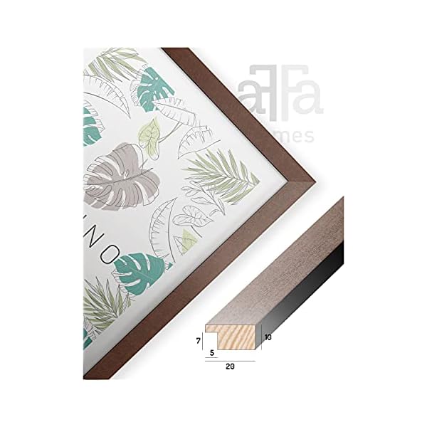 aFFa frames, Batino, Bilderrahmen aus Holz, hell, rechteckig, mit Acrylglasfront, HDF-Hintergrund, braun, A3, 29,7x42 cm – Bild 4