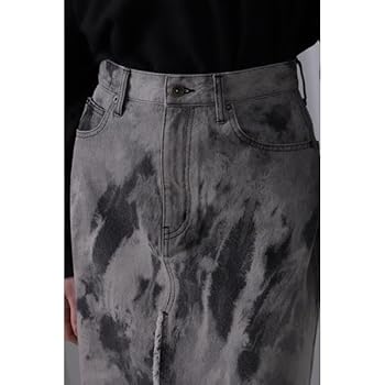 Amazon.co.jp: [ローズバッド] ブリーチデニムスカート ブラック