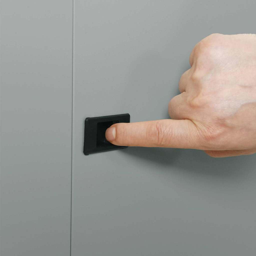 Armario de red de acero con almacenamiento para NAS y servidores domésticos, 53 x 60 x 45 cm, sistema de almacenamiento gris para enrutador LAN Ethernet, copia de seguridad y sincronización