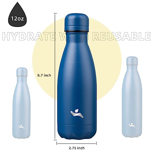 Image of Konokyo Insulated Water Bottles,12 oz Double Wall Stainless Steel Vacumm Metal Flask for Sports Travel,Blue