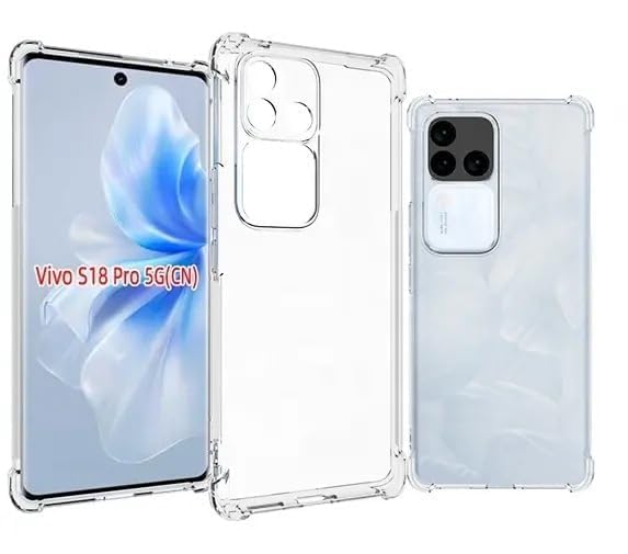 Image of Case Creation Brand - Mobile Cover for Vivo V30 Pro (Soft & Flexible Back Case), Transparent