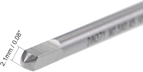 Miniatura 4 de uxcell Grifo roscado de punta espiral M2.5 x 0.45, tolerancia H2 de acero de alta velocidad recubierto TICN, vástago redondo con extremo cuadrado,