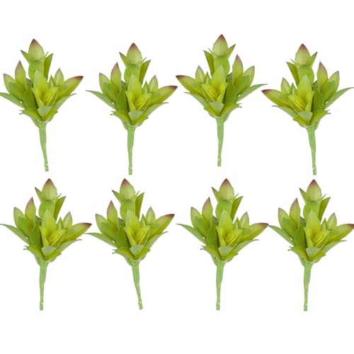 GhuaH 8 Pcs Artificial Succulent Plants Unpotted Fake Mini Succulents