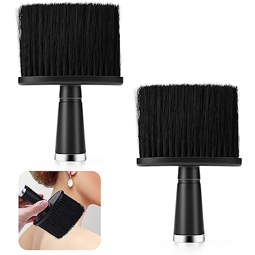 Soft Brush for Hair Cutting and Cleaning Around Neckline and Ears - 2PCS Barber Neck Duster Brush, Barber Supplies
