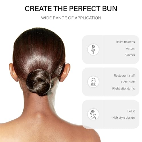 Conjunto de rede de cabelo 30 peças de redes marrons de 50,8 cm, 20 pinos em U marrons de 6,9 cm - p