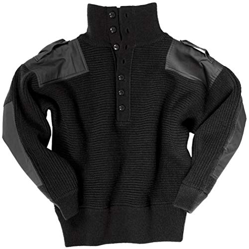 Pull-Over Alpin Autrichien Mil-Tec laine noir veste mixte chaude militaire