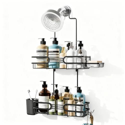Haging Shower Caddy for Wallmount Showerheads,Over Head Shower Organizer - image 8