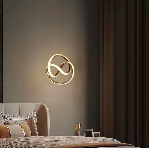 Image of Groeien 12W | 3 Color Gold Finish Modern LED LoopSphere Ceiling Lamp Fixture | Chandelier for Home, Indoor, Outdoor,Living Room, Bedroom Ceiling Lamp Fixture(LoopSphere, 1)