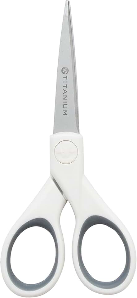 5-Inch Micro-Tip Fabric Scissors with Titanium-Bonded Blades - Craft Scissors for Paper and Fabric, Sewing, and More