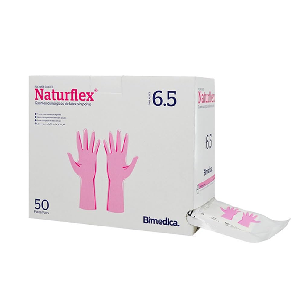 Guantes CIRUGIA NATURFLEX ESTERIL SIN Polvo 6 1/2 50 UDS BIMEDICA