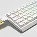 dagaladoo White Topographic keycaps Double Shot PBT keycaps Shine Through Keyboard Keys Side Printed Key caps Cherry Profile Custom keycap Set for100%, 75%, 65%, 60% US Layout Mechanical Keyboard