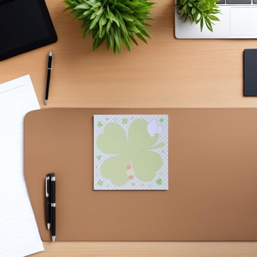 Bloc-notes autocollants trèfle pour décorer le bureau et la classe