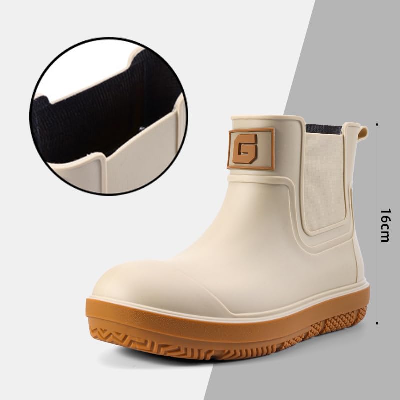 Men Short Ankle Boots Women Waterproof Rain Boots Outdoor Garden Shoes2