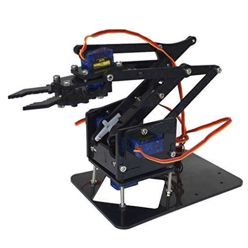 4-Dof Tank Robot Chassis & Mechanical Arm for Arduino, DIY Assembled Robotic Arm Kit for Kids & Adults