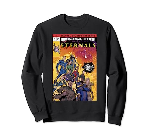 Sweat Marvel Eternals Comic Cover au graphisme rétro imprimé haute définition