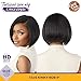 Sensationnel Curls Kinksandco Kinkyedges Wig - Kinky Bob 9 Inch 13X6 Lace Frontal Natural Kinkytexture Edged Hairline for Natural 3C to 4C Hair Textures (1B OFFBLACK)