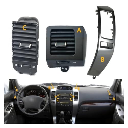 Rejillas de aire acondicionado negras para lado derecho de coche Lexus GX470 2