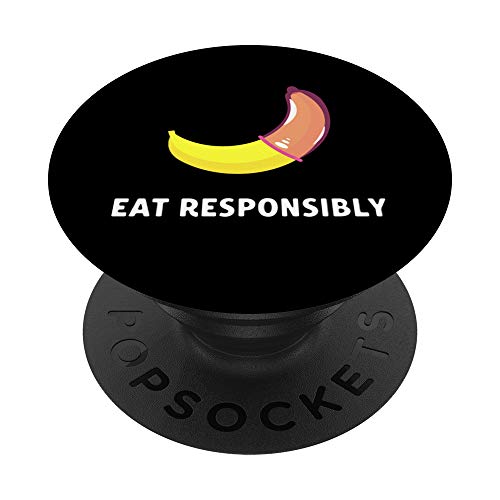 Comer preservativo de plátano responsablemente divertido PopSockets PopGrip Intercambiable