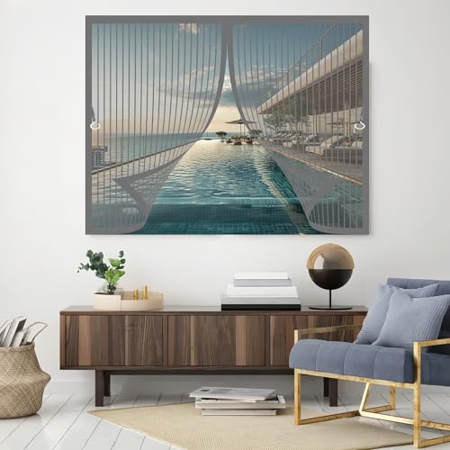 Moustiquaire Fenetre 91 x 100 cm, Sans Perçage, Puissants Aimants, Anti Mouche Anti Insecte, Rideau Anti-Mouches pour Tous Les Types de Portes et Fenêtres, Gris